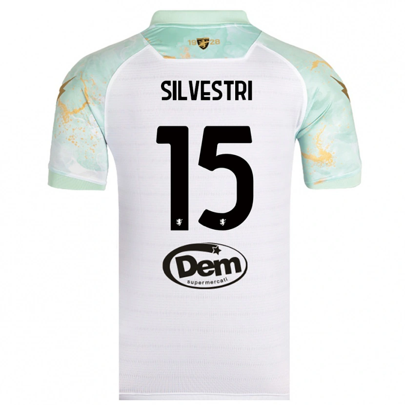 Danxen Criança Camisola Manuel Silvestri #15 Branco Preto Alternativa 2025/26 Camisa Brasil