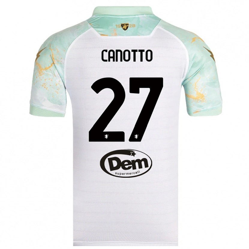 Danxen Criança Camisola Luigi Canotto #27 Branco Preto Alternativa 2025/26 Camisa Brasil