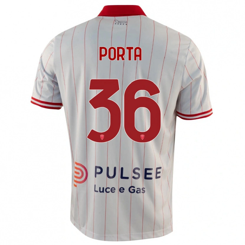 Danxen Criança Camisola Matteo Porta #36 Branco Vermelho Azul Alternativa 2025/26 Camisa Brasil