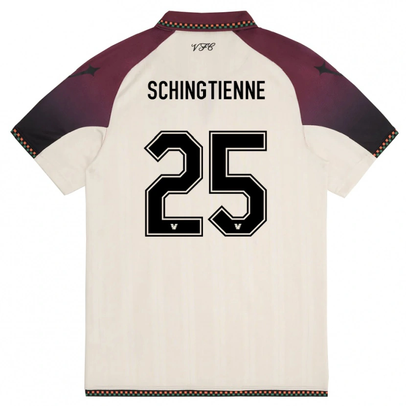 Danxen Criança Camisola Joël Schingtienne #25 Creme Borgonha Alternativa 2025/26 Camisa Brasil