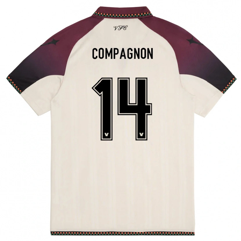 Danxen Criança Camisola Mattia Compagnon #14 Creme Borgonha Alternativa 2025/26 Camisa Brasil