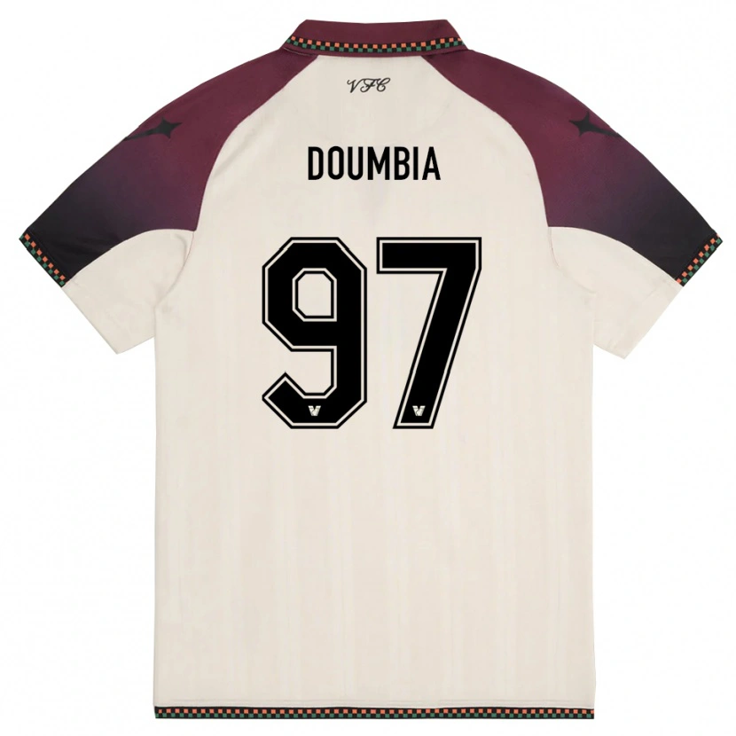 Danxen Criança Camisola Issa Doumbia #97 Creme Borgonha Alternativa 2025/26 Camisa Brasil
