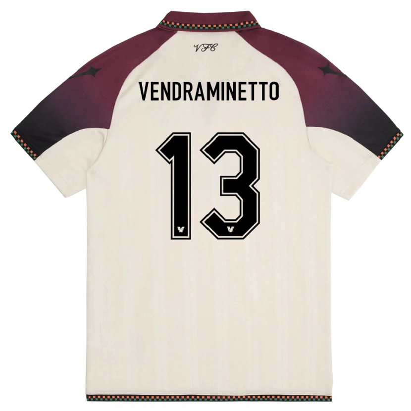 Danxen Criança Camisola Andrea Vendraminetto #13 Creme Borgonha Alternativa 2025/26 Camisa Brasil