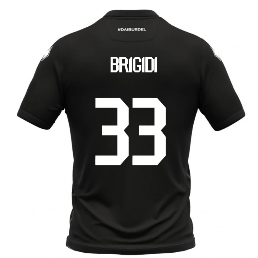 Danxen Criança Camisola Massimo Brigidi #33 Preto Branco Alternativa 2025/26 Camisa Brasil