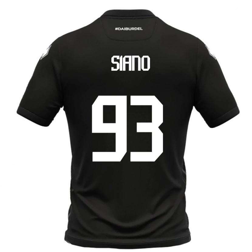 Danxen Criança Camisola Alessandro Siano #93 Preto Branco Alternativa 2025/26 Camisa Brasil