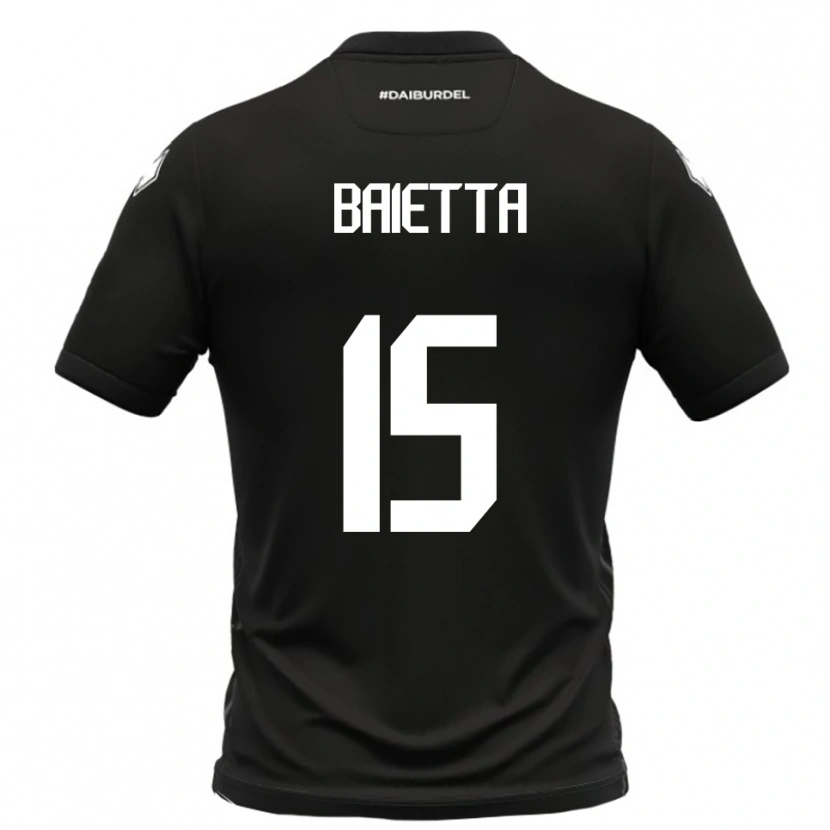 Danxen Criança Camisola Pietro Baietta #15 Preto Branco Alternativa 2025/26 Camisa Brasil