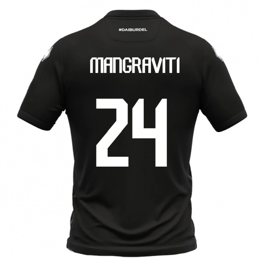 Danxen Criança Camisola Massimiliano Mangraviti #24 Preto Branco Alternativa 2025/26 Camisa Brasil