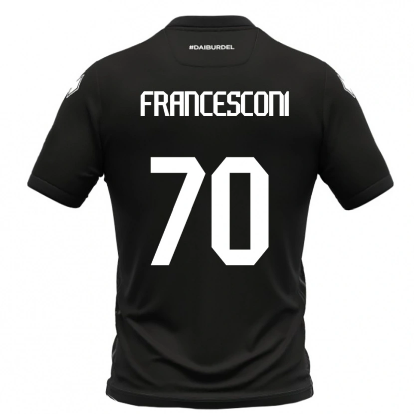 Danxen Criança Camisola Matteo Francesconi #70 Preto Branco Alternativa 2025/26 Camisa Brasil