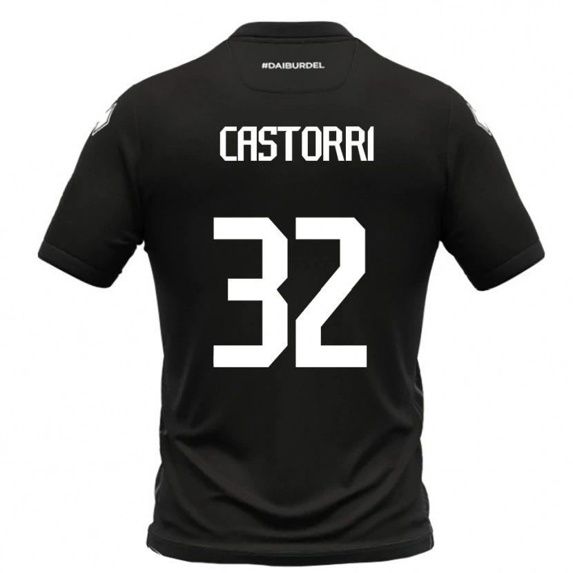 Danxen Criança Camisola Gianmarco Castorri #32 Preto Branco Alternativa 2025/26 Camisa Brasil