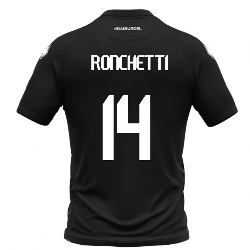 Danxen Criança Camisola Filippo Ronchetti #14 Preto Branco Alternativa 2025/26 Camisa Brasil