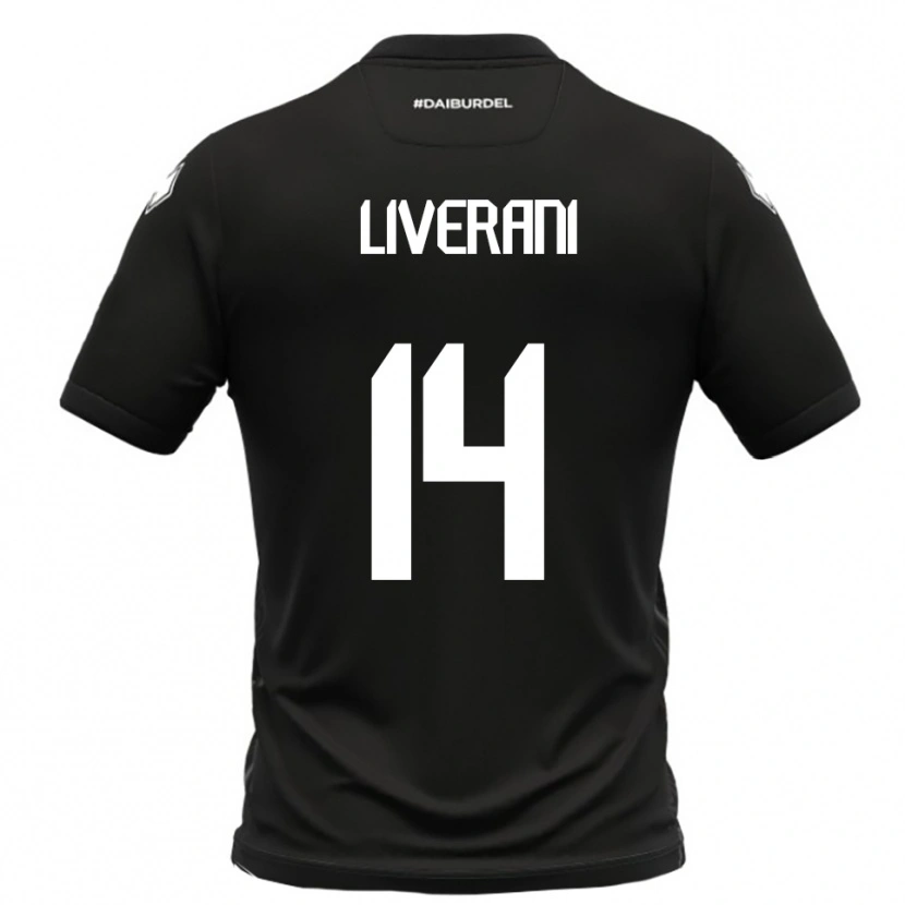 Danxen Criança Camisola Vittorio Liverani #14 Preto Branco Alternativa 2025/26 Camisa Brasil