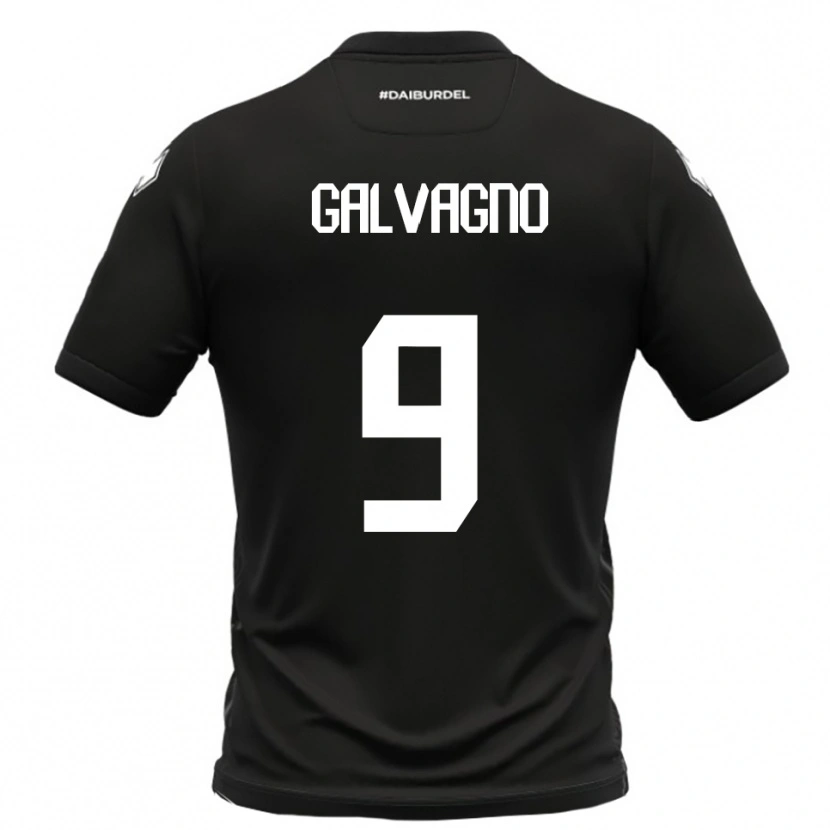 Danxen Criança Camisola Filippo Galvagno #9 Preto Branco Alternativa 2025/26 Camisa Brasil