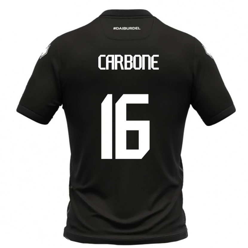 Danxen Criança Camisola Andrea Carbone #16 Preto Branco Alternativa 2025/26 Camisa Brasil