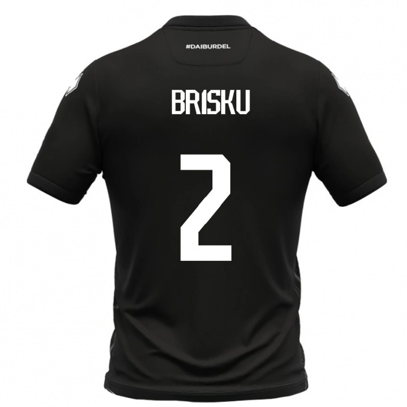 Danxen Criança Camisola Elia Brisku #2 Preto Branco Alternativa 2025/26 Camisa Brasil