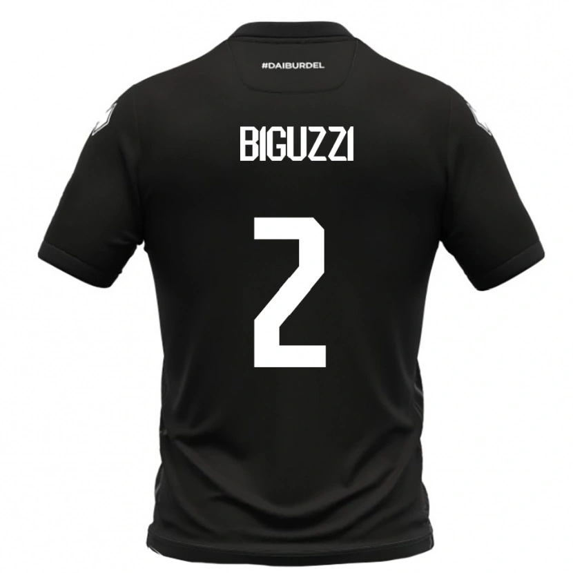 Danxen Criança Camisola Riccardo Biguzzi #2 Preto Branco Alternativa 2025/26 Camisa Brasil