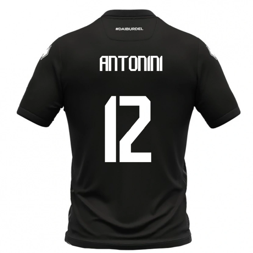 Danxen Criança Camisola Francesco Antonini #12 Preto Branco Alternativa 2025/26 Camisa Brasil