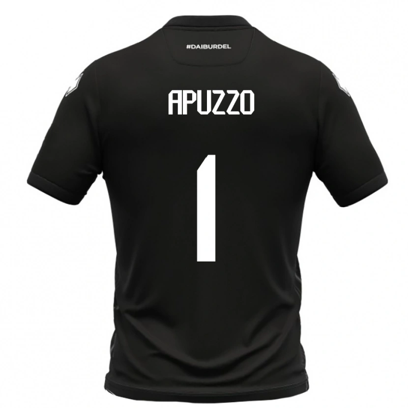 Danxen Criança Camisola Davide Apuzzo #1 Preto Branco Alternativa 2025/26 Camisa Brasil