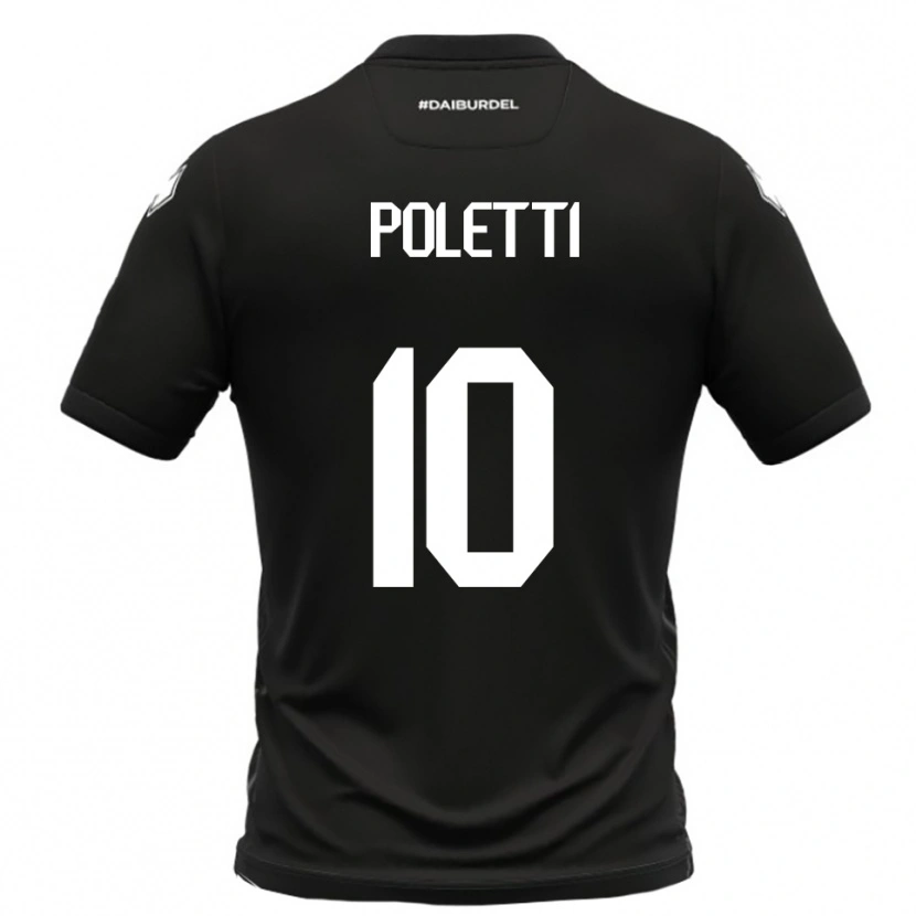 Danxen Criança Camisola Thomas Poletti #10 Preto Branco Alternativa 2025/26 Camisa Brasil