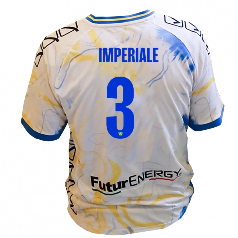Danxen Criança Camisola Marco Imperiale #3 Branco Amarelo Azul Alternativa 2025/26 Camisa Brasil
