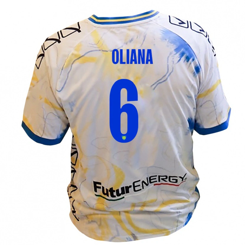 Danxen Criança Camisola Filippo Oliana #6 Branco Amarelo Azul Alternativa 2025/26 Camisa Brasil