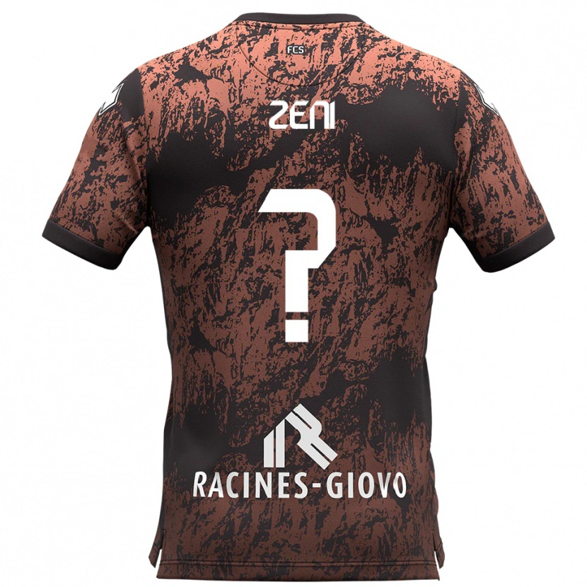 Danxen Criança Camisola Giulio Zeni #0 Marrom Preto Alternativa 2025/26 Camisa Brasil