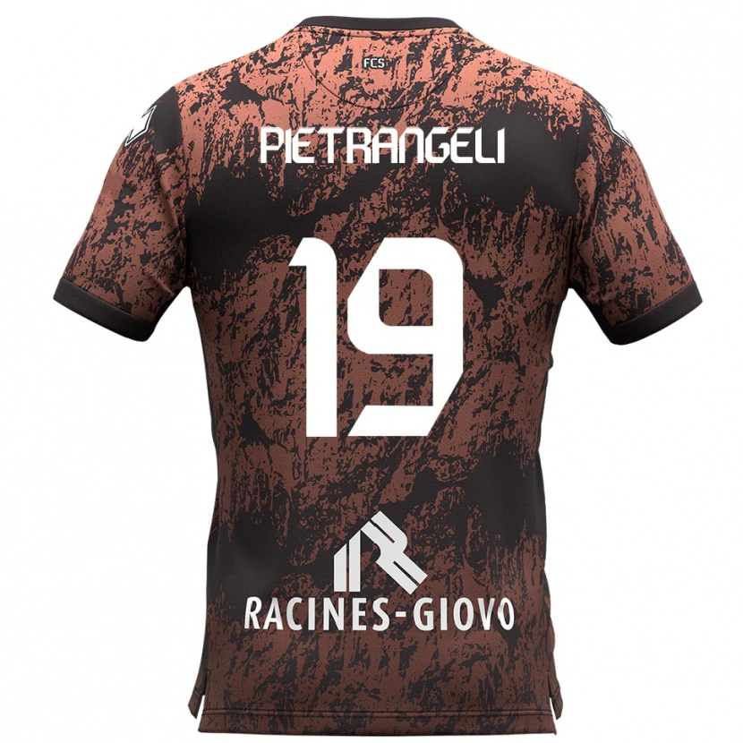 Danxen Criança Camisola Nicola Pietrangeli #19 Marrom Preto Alternativa 2025/26 Camisa Brasil