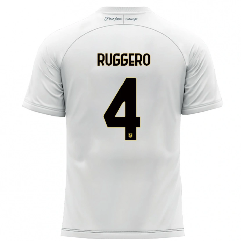 Danxen Criança Camisola Marco Ruggero #4 Branco Amarelo Alternativa 2025/26 Camisa Brasil