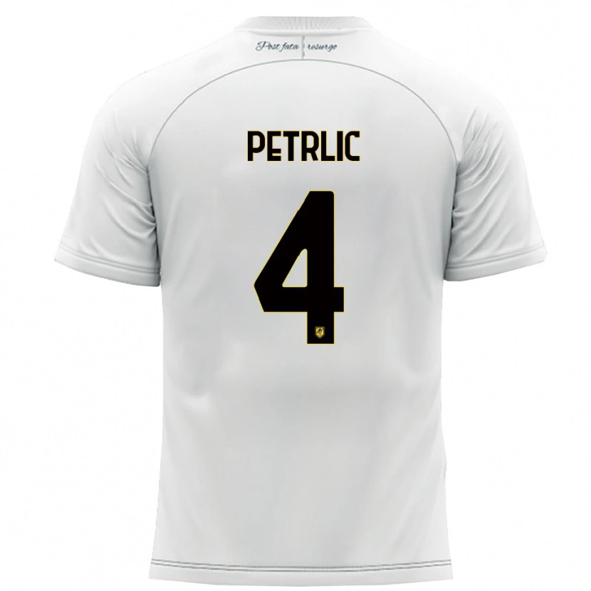 Danxen Criança Camisola Vincenzo Petrlic #4 Branco Amarelo Alternativa 2025/26 Camisa Brasil