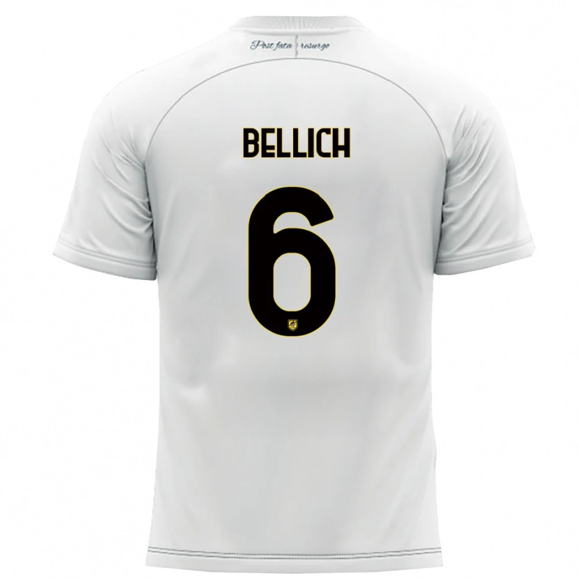 Danxen Criança Camisola Marco Bellich #6 Branco Amarelo Alternativa 2025/26 Camisa Brasil