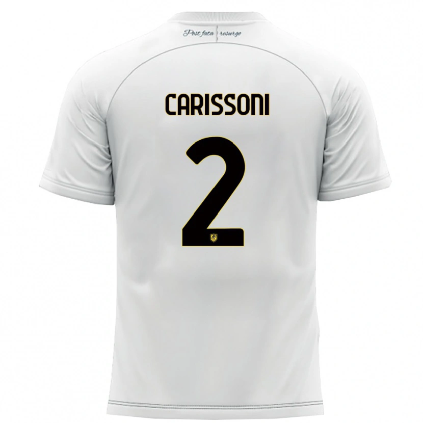 Danxen Criança Camisola Lorenzo Carissoni #2 Branco Amarelo Alternativa 2025/26 Camisa Brasil