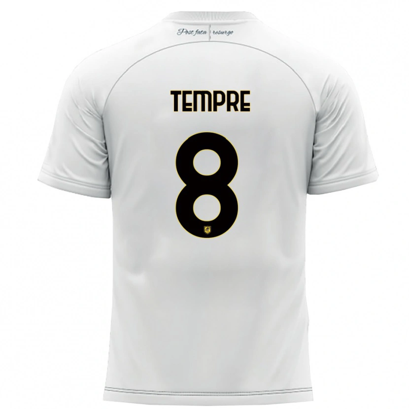 Danxen Criança Camisola Domenico Tempre #8 Branco Amarelo Alternativa 2025/26 Camisa Brasil