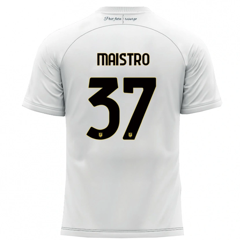 Danxen Criança Camisola Fabio Maistro #37 Branco Amarelo Alternativa 2025/26 Camisa Brasil