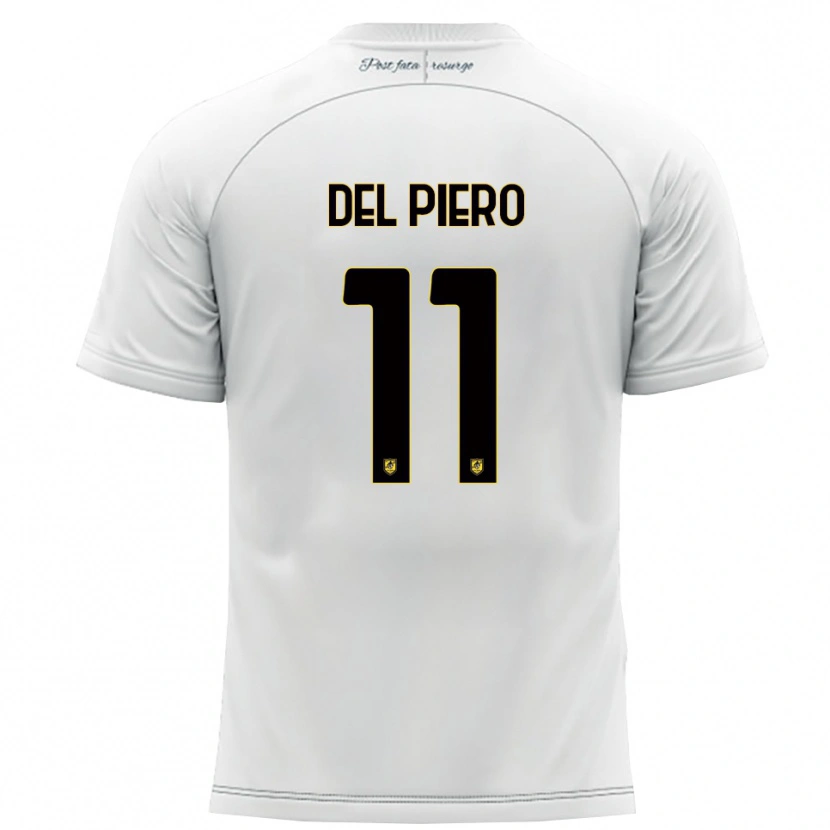 Danxen Criança Camisola Lorenzo Del Piero #11 Branco Amarelo Alternativa 2025/26 Camisa Brasil