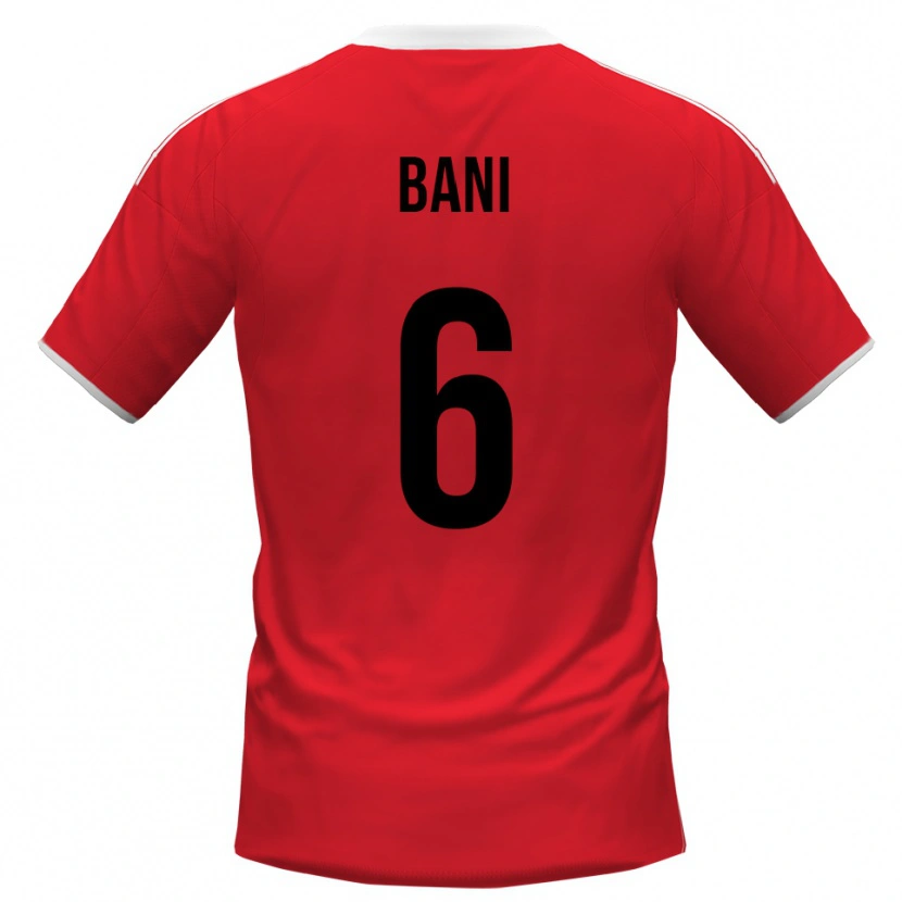 Danxen Criança Camisola Cristiano Bani #6 Vermelho Branco Alternativa 2025/26 Camisa Brasil