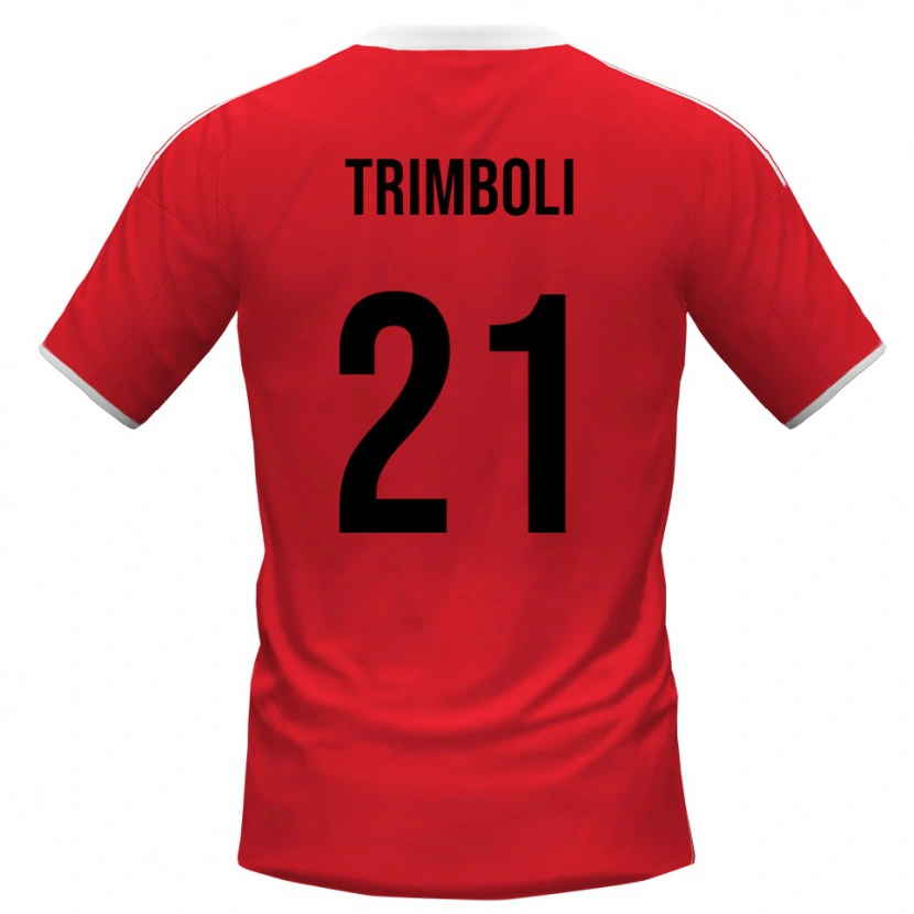 Danxen Criança Camisola Simone Trimboli #21 Vermelho Branco Alternativa 2025/26 Camisa Brasil