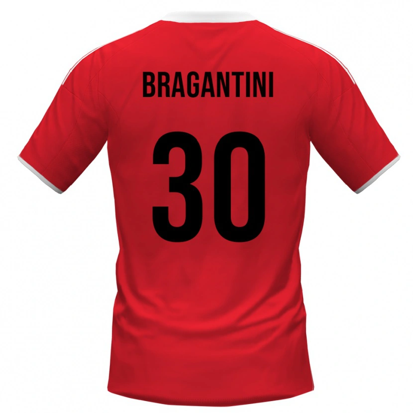 Danxen Criança Camisola Davide Bragantini #30 Vermelho Branco Alternativa 2025/26 Camisa Brasil