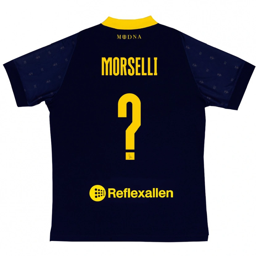 Danxen Criança Camisola Gabriele Morselli #0 Marinho Amarelo Alternativa 2025/26 Camisa Brasil