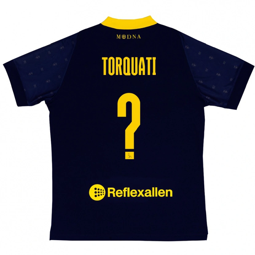 Danxen Criança Camisola Alessandro Torquati #0 Marinho Amarelo Alternativa 2025/26 Camisa Brasil