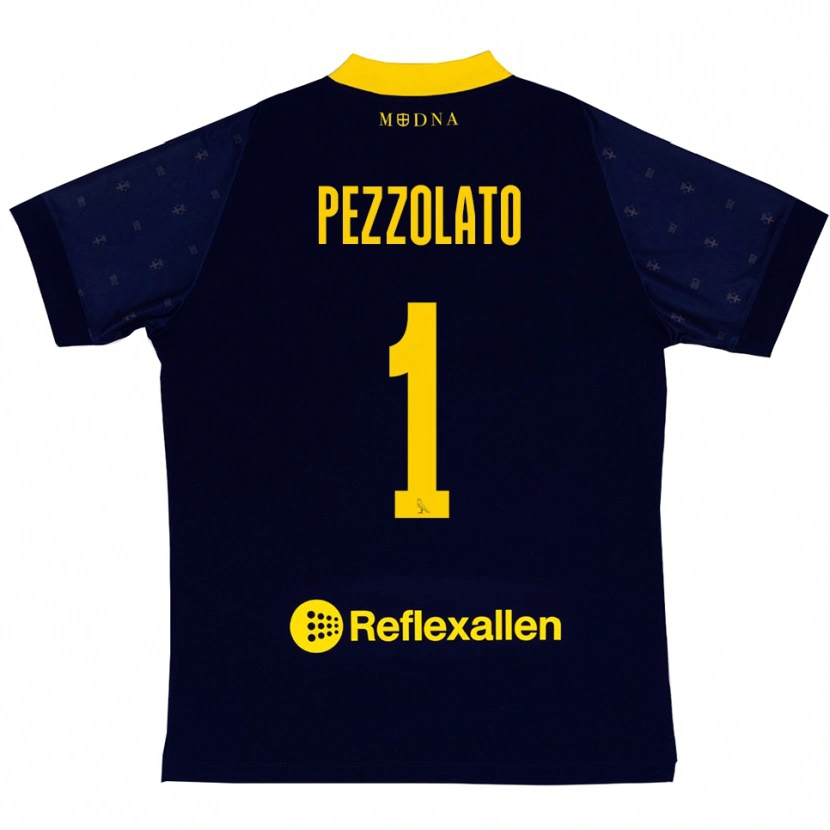 Danxen Criança Camisola Michele Pezzolato #1 Marinho Amarelo Alternativa 2025/26 Camisa Brasil
