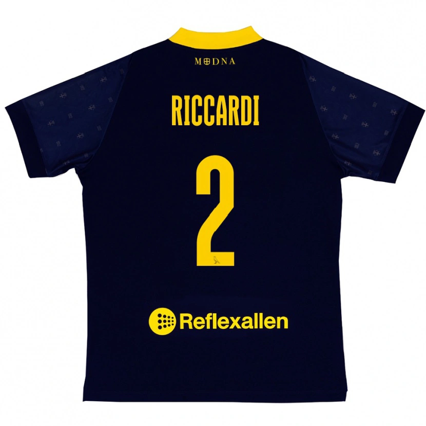 Danxen Criança Camisola Marcello Riccardi #2 Marinho Amarelo Alternativa 2025/26 Camisa Brasil