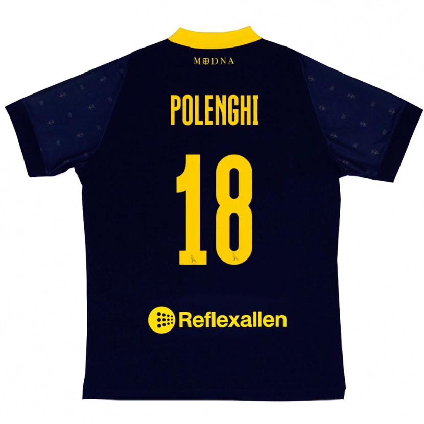 Danxen Criança Camisola Damiano Polenghi #18 Marinho Amarelo Alternativa 2025/26 Camisa Brasil