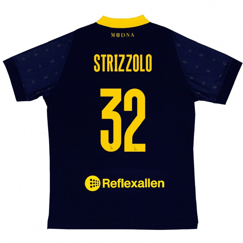 Danxen Criança Camisola Luca Strizzolo #32 Marinho Amarelo Alternativa 2025/26 Camisa Brasil