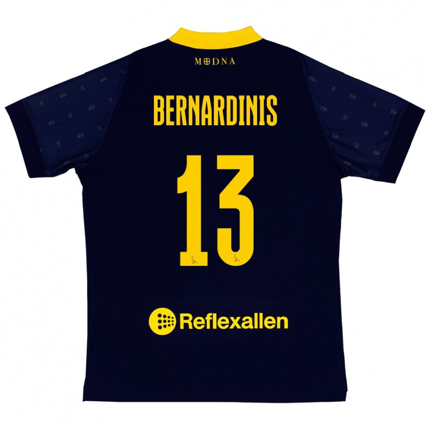 Danxen Criança Camisola Riccardo Bernardinis #13 Marinho Amarelo Alternativa 2025/26 Camisa Brasil