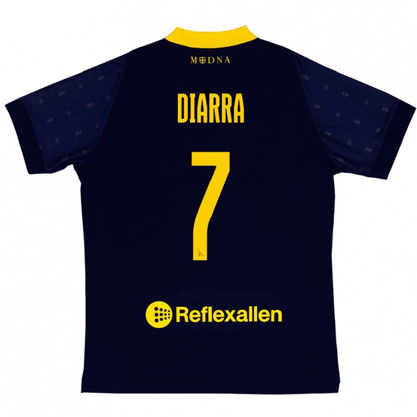 Danxen Criança Camisola Jordan Diarra #7 Marinho Amarelo Alternativa 2025/26 Camisa Brasil