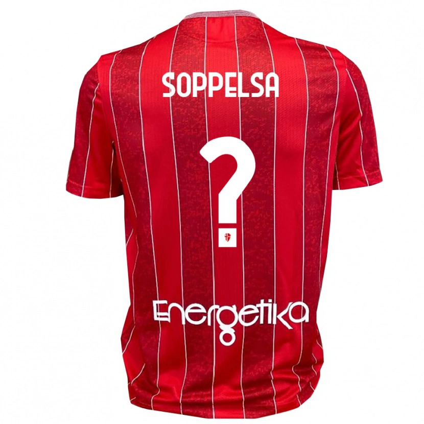 Danxen Criança Camisola Mattia Soppelsa #0 Vermelho Branco Alternativa 2025/26 Camisa Brasil