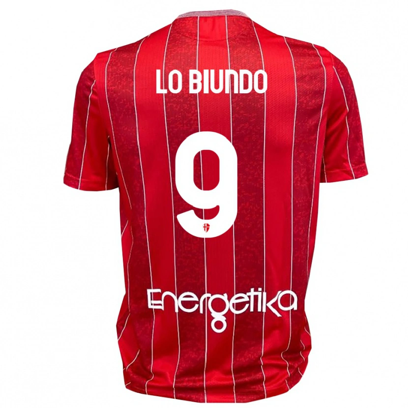 Danxen Criança Camisola Emiliano Lo Biundo #9 Vermelho Branco Alternativa 2025/26 Camisa Brasil