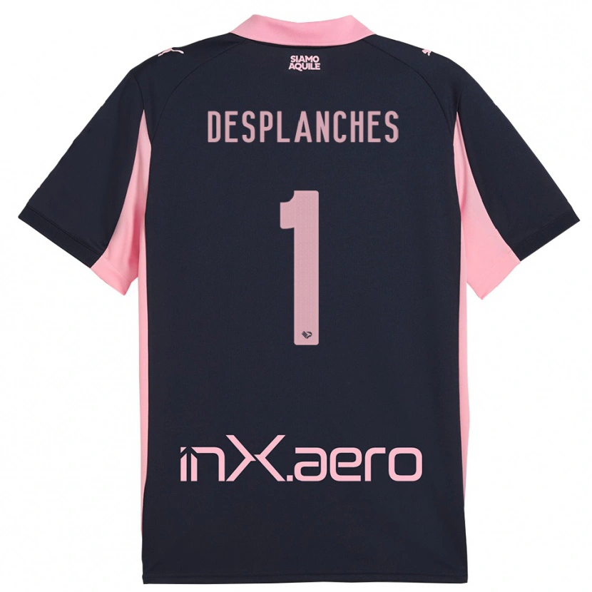 Danxen Criança Camisola Sebastiano Desplanches #1 Marinho Rosa Alternativa 2025/26 Camisa Brasil