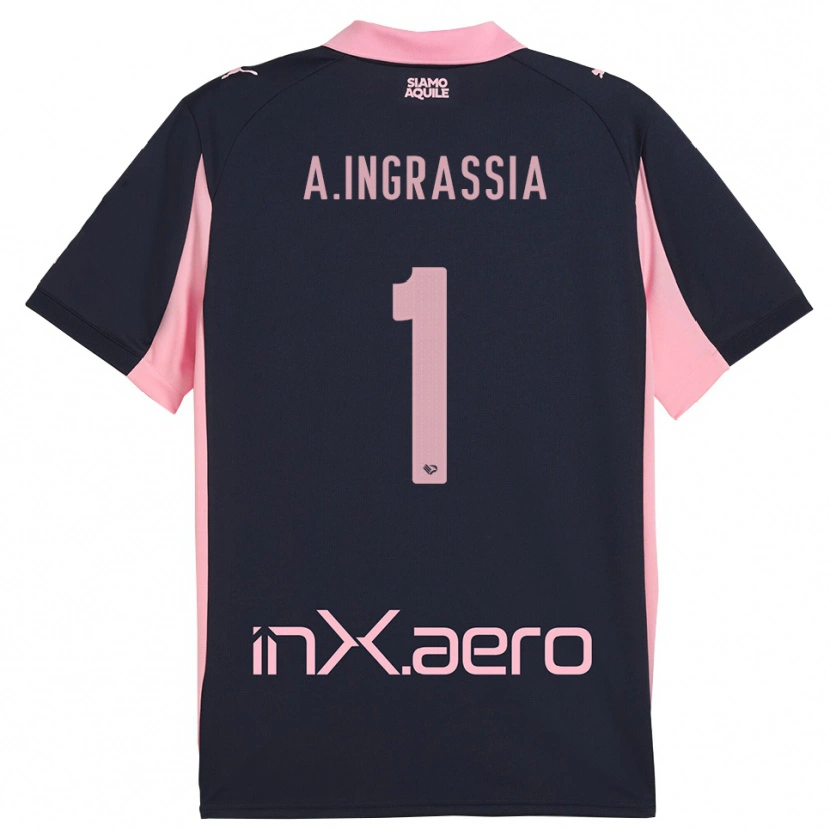 Danxen Criança Camisola Antonio Ingrassia #1 Marinho Rosa Alternativa 2025/26 Camisa Brasil