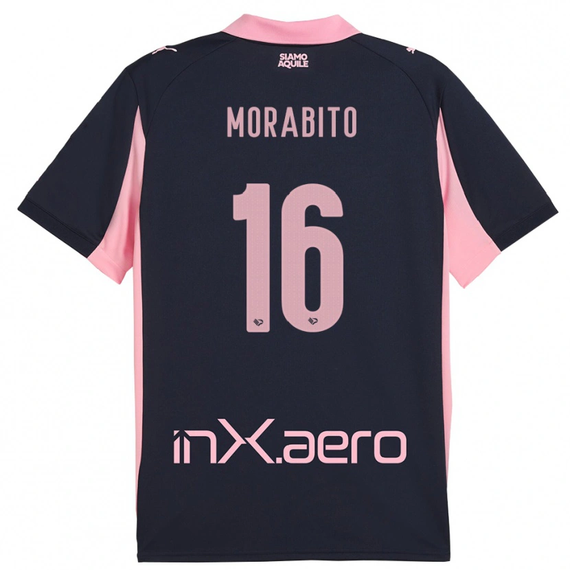Danxen Criança Camisola Gioele Maria Morabito #16 Marinho Rosa Alternativa 2025/26 Camisa Brasil