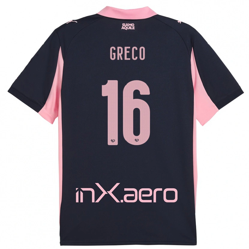 Danxen Criança Camisola Riccardo Greco #16 Marinho Rosa Alternativa 2025/26 Camisa Brasil
